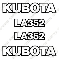 Fits Kubota LA352 Decal Kit Front-End Loader Attachment