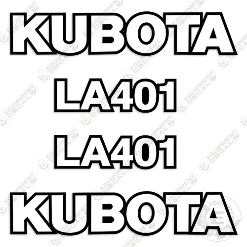 Fits Kubota LA401 Decal Kit Front-End Loader Attachment