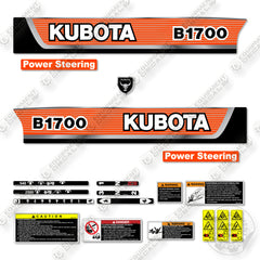 Kubota B1700 Decal Kit Compact Utility Tractor - Aftermarket Kit