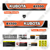 Image of Kubota B1700 Decal Kit Compact Utility Tractor - Aftermarket Kit