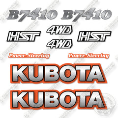 Kubota B7410 Decal Kit Compact Utility Tractor  - Aftermarket Kit