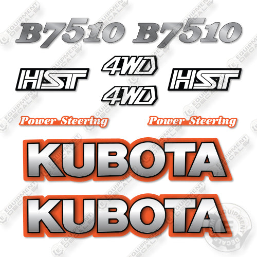 Kubota B7510 Decal Kit Compact Utility Tractor  - Aftermarket Kit