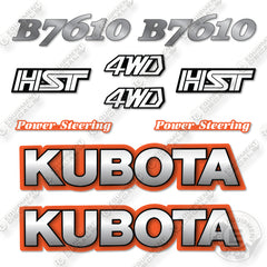 Kubota B7610 Decal Kit Compact Utility Tractor  - Aftermarket Kit