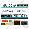 Image of Kubota BX1500 Decal Kit Tractor - Aftermarket Kit