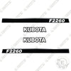 Image of Kubota F2260 Decal Kit Tractor - Aftermarket Kit