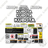 Image of Kubota K008-3 Full Decal Kit Excavator - Aftermarket Kit