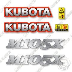 Kubota M105X Decal Kit Tractor - Aftermarket Kit
