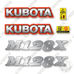 Kubota M128X Decal Kit Tractor - Aftermarket Kit