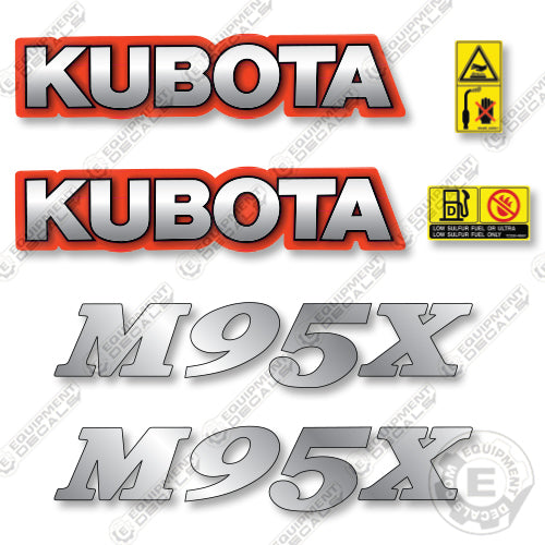 Kubota M95X Decal Kit Tractor - Aftermarket Kit