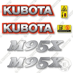 Kubota M95X Decal Kit Tractor - Aftermarket Kit