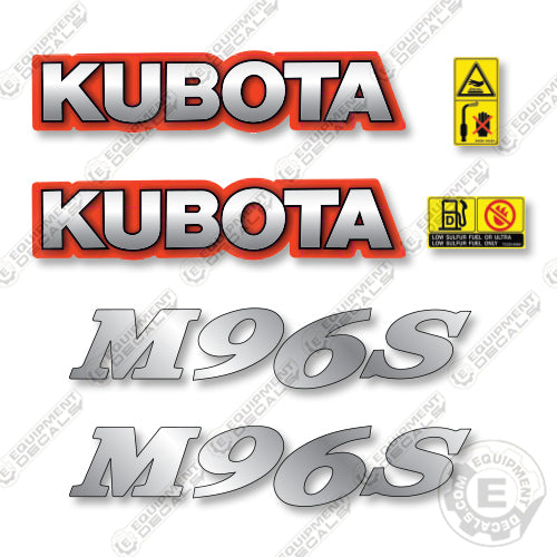 Kubota M96S Decal Kit Tractor - Aftermarket Kit