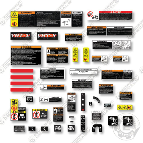 Kubota RTVX1100C Warning Decal Kit UTV - Aftermarket KIt