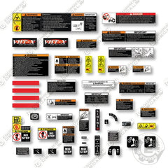 Kubota RTVX1100C Warning Decal Kit UTV - Aftermarket KIt