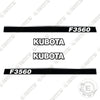 Image of Kubota F3560 Decal Kit Tractor - Aftermarket Kit