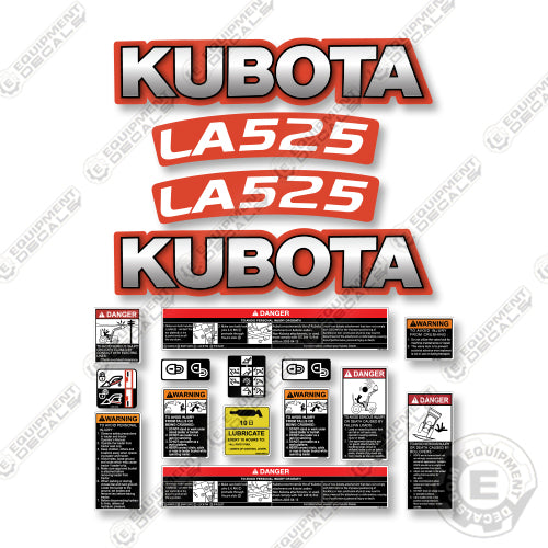 Kubota LA525 Decal Kit Front End Loader - Aftermarket Kit