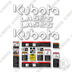 Kubota LA525 Decal Kit Front End Loader - New Logo- Aftermarket Kit