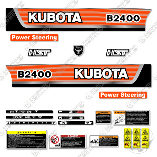 Fits Kubota B2400 Decal Kit Tractor - ORANGE