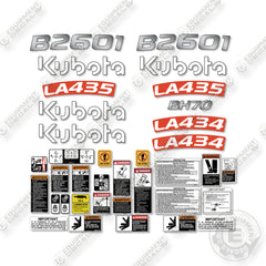 Kubota B2601 Decal Kit Compact Utility Tractor - Aftermarket Kit
