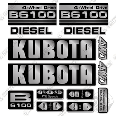 Fits Kubota B6100 Decal Kit Tractor