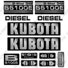 Fits Kubota B6100E Decal Kit Tractor
