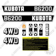 Fits Kubota B6200 Decal Kit Tractor