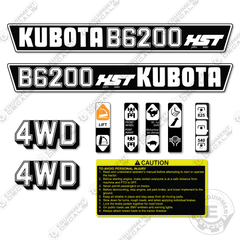 Fits Kubota B6200 HST Decal Kit Tractor