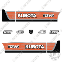 Fits Kubota B7300 Decal Kit Tractor - ORANGE
