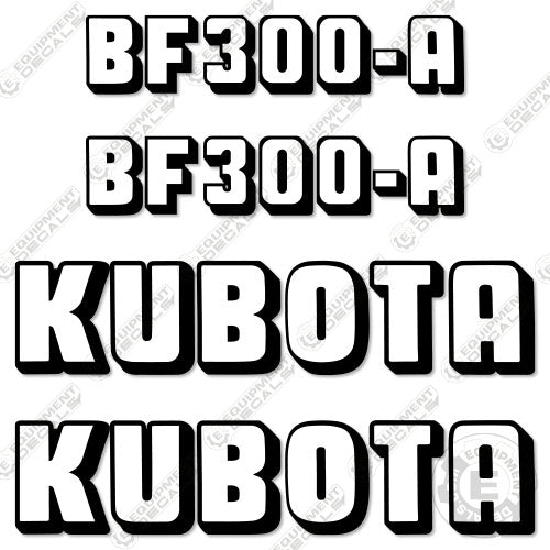 Fits Kubota BF300-A Decal Kit Tractor