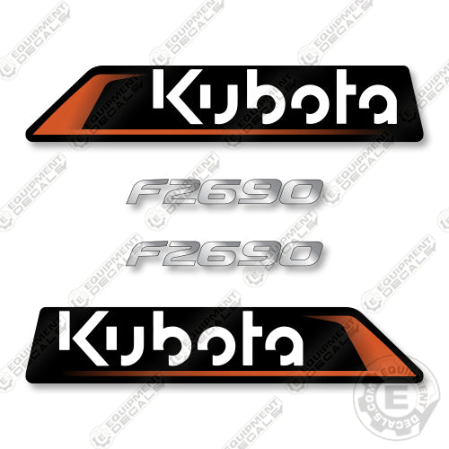 Kubota F2690 Decal Kit Lawn Mower - Aftermarket Kit