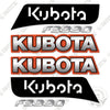 Image of Kubota F3990 Closed Cab Old Style Decal Kit Lawn Mower - Aftermarket Kit