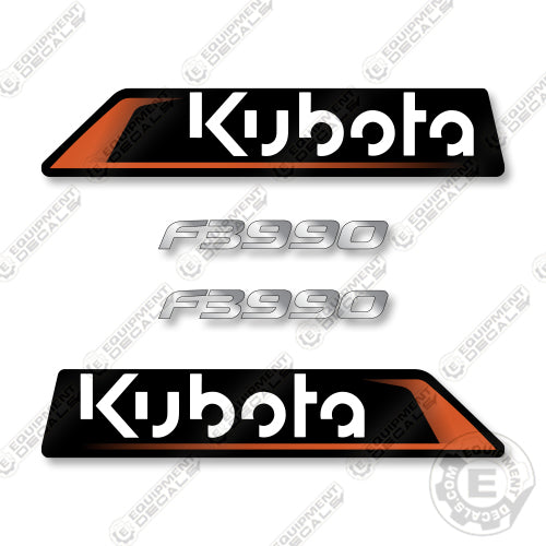 Kubota F3990 Decal Kit Lawn Mower - Aftermarket Kit