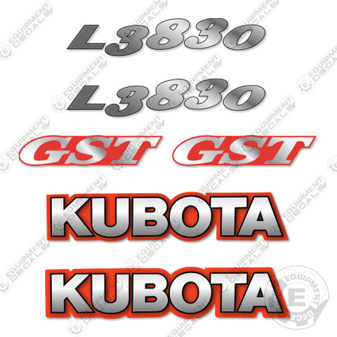 Fits Kubota GST L3830 Decal Kit Tractor
