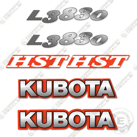 Fits Kubota HST L3830 Decal Kit Tractor