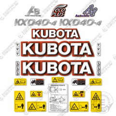 Kubota KX080-3 Decal Kit Mini Excavator – Equipment Decals Kubota KX080-3 Decal Kit Mini Excavator – Equipment Decals