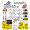 Image of Kubota KX040-4 Decal Kit Mini Excavator - New Style -  Aftermarket Kit