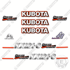 Fits Kubota KX121-3ST Decal Kit Mini Excavator