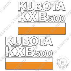 Fits Kubota KXB500 Decal Kit Hammer