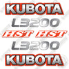 Image of Kubota L3200 Decal Kit Compact Tractor- Aftermarket Kit