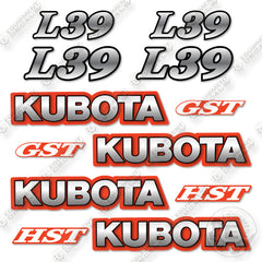Kubota L39 Decal Kit Backhoe Wheel Loader - Aftermarket Kit
