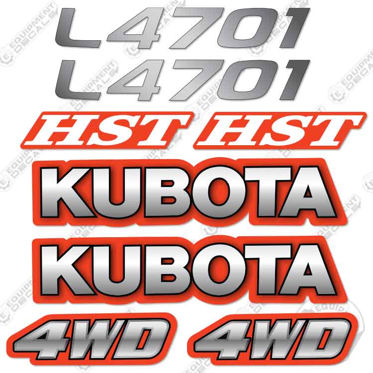Fits Kubota L4701 Decal Kit Tractor