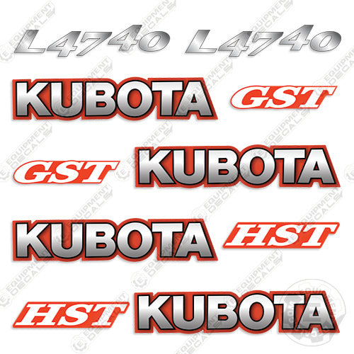 Fits Kubota L4740 Decal Kit Tractor - Style 1