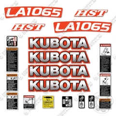 Fits Kubota LA1065 Decal Kit Loader Arms