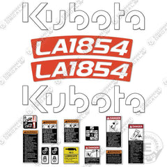 Fits Kubota LA1854 Decal Kit Utility Tractor - New Logo