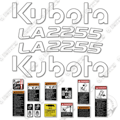Fits Kubota LA2255 Decal Kit Front End Loader Attachment - New Style!