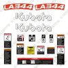 Image of Kubota LA344 Decal Kit Tractor - New Style - Aftermarket Kit