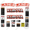 Image of Fits Kubota LA364 Decal Kit Tractor Front End Loader Attachment