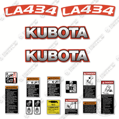 Fits Kubota LA434 Decal Kit Tractor Front End Loader Attachment
