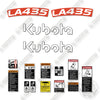 Image of Kubota LA435 Decal Kit Front End Loader - New Style - Aftermarket KIt