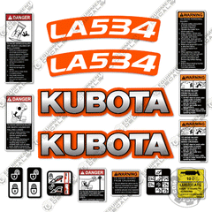 Fits Kubota LA534 Decal Kit Tractor Front End Loader Attachment