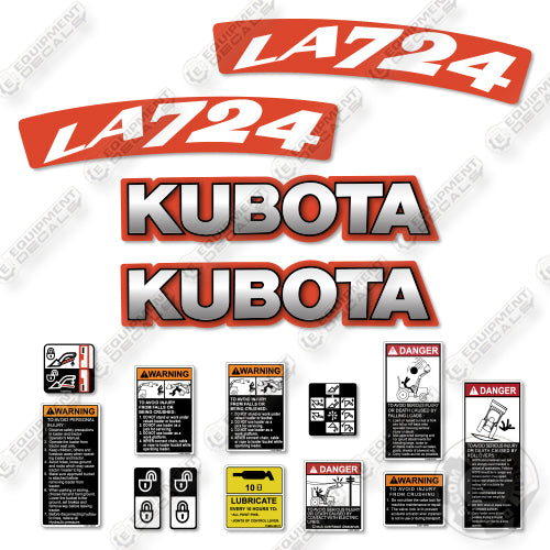Fits Kubota LA724 Decal Kit Tractor